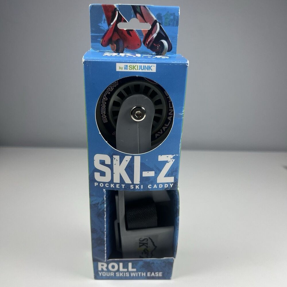Ski-Z Pocket Ski Caddy Roller Holder By Skijunk Grey